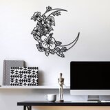 Wallity Zidna dekoracija Flower Moon 1 - L, 70 x 66 cm, Crna | ePonuda.com