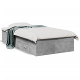 Furnova Posteljni okvir s predali betonsko siv 90x190 cm inženirski les, (21939885) | Shoptok.si