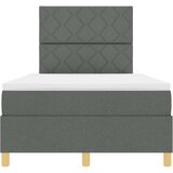 vidaXL Krevet s box spring sustavom s madracem Tamno sivi Mali dvostruki Tkanina | shoptok.hr