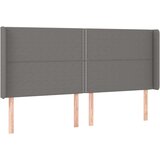  Uzglavlje tamnosivo 163 x 16 x 118/128 cm od tkanine | shoptok.hr