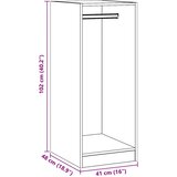  Ormar siva boja hrasta 48x41x102 cm od konstruiranog drva | shoptok.hr