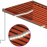 Automatska tenda roleta i senzor LED 3,5x2,5 m narančasto-smeđa | shoptok.hr
