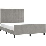  Okvir za krevet s uzglavljem svjetlosivi 140x190 cm baršunasti | shoptok.hr