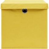  Kutije za pohranu s poklopcima 4 kom žute 32x32x32 cm tkanina | shoptok.hr