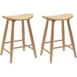  Trpezarijske stolice 2 pcs Prirodna 46 x 37 x 63 cm | shoptok.hr