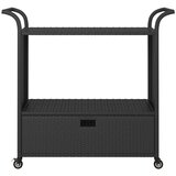Barska kolica s ladicom crna 100 x 45 x 97 cm od poliratana | Eponuda.ba