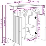  Kreveta Betonska siva 66 x 34,5 x 90 cm Konstruirano drvo | shoptok.hr