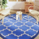 Vanjski tepih plavi Ø 200 cm PP | shoptok.hr