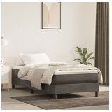  Box spring postelja z vzmetnico temno siv 90x190 cm žamet | Shoptok.si