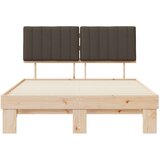  Posteljni okvir z oblazinjenim vzglavjem Taupe 135 x 190 cm, (5000101865) | Shoptok.si