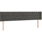  Uzglavlje s ušima tamnosivo 183x16x78/88 cm baršunasto | Eponuda.com