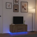 vidaXL TV ormarić s LED svjetlima artisan hrast 100x41x50 cm | shoptok.hr