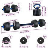  4-u-1 set bućica Crna i Plava 121 x 19 5 x 19 5 cm | shoptok.hr