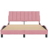  Posteljni okvir z vzglavjem roza 140x200 cm žamet, (21081985) | Shoptok.si