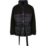 Urban Classics Women's Sherpa Mix Puffer Jacket Black | shoptok.hr
