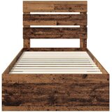  Krevetna konstrukcija Staro drvo 100 x 200 cm Konstruirano drvo Smeđa 203 x 103 x 100 cm | Shoptok.si
