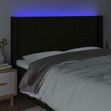 vidaXL LED uzglavlje crno 183 x 16 x 118/128 cm od tkanine | shoptok.hr