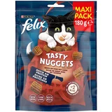 Felix 3 + 1 gratis! prigrizki za mačke - Nuggets govedina in jagnjetina (180 g x 4)