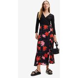 Desigual Obleka roza / ognjeno rdeča / črna | Shoptok.si