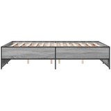  Okvir kreveta boja hrasta 120x200 cm konstruirano drvo i metal Siva 120 x 200 cm | Shoptok.si