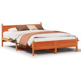  Okvir kreveta bez madraca voštano smeđi 120x190 cm od borovine | shoptok.hr