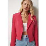 Happiness İstanbul Women's Pink Double Breasted Lapel Blazer Jacket Cene