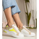 Gemre White women's sneakers with glitter and leopard accents Wellos | shoptok.hr