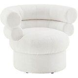 Livetastic FOTELJ, bela tekstil | Shoptok.si
