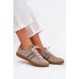 Zazoo Suede Low Sneakers Women Dark Beige N1068 | Shoptok.si