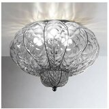  siru - stropna svetiljka sultano 3xE14/40W/230V prečnik 34 cm prozirno/crna, venecijansko staklo | Eponuda.com