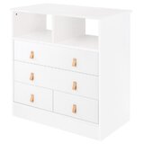 Kikka Boo drvena komoda sa policom Aspen White Cene