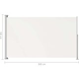  Uvlačiva bočna tenda za terasu 180 x 300 cm krem | shoptok.hr