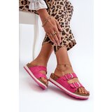 EVENTO PE1 Women's Platform Sandals with Buckles Eco Suede Pink Ursila | Shoptok.si