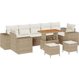  Set za vrt od 10 dijelova s jastučićima bež poli ratan akacija set za vrt od 3 dijela s jastučićima bež poli ratan akacij | shoptok.hr