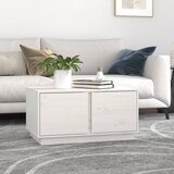 The Living Store Klubska mizica bela 80×50×40 cm trdna borovina - Klubska Mizica, (21573493) Cene
