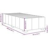 vidaXL Box spring postelja z vzmetnico svetlo siva 90x200 cm blago | Shoptok.si