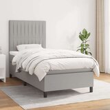  Kreveta s oprugama i madrac svjetlosivi 80x200cm tkanina | shoptok.hr