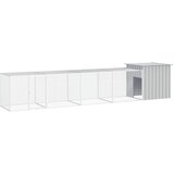 vidaXL Kokošnjak siv 500x91x100 cm pocinkano jeklo Cene