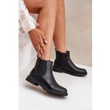 FS1 Women's Ankle Boots With Flat Heel Black Selanna | shoptok.hr