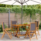 Maison Chic Nastavljivi vrtni stoli - Stol za vrt 4 kosi antracit blago in trden les JS106, (21878466) | Shoptok.si