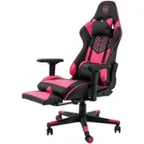 Gejmerska stolica sa dodatkom za noge Plus + USB masažer, Roze