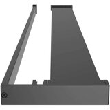 Pregrada za tuš s polico črna 100x195 cm ESG steklo in aluminij | Shoptok.si