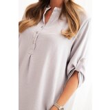 Kesi Włoski Blouse with a longer back light gray | ePonuda.com