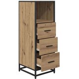 vidaXL kopalniška omarica s predalom artisan hrast 35 x 37.5 x 100 cm | Shoptok.si