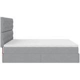  Okvir kreveta s madracima svijetlosivi 200x200cm od tkanine | shoptok.hr