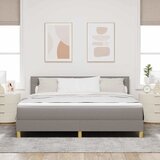  LED Box Spring Krevet Sivo-smeđa 180 x 200 cm tkanina | shoptok.hr