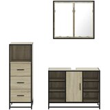 3-dijelni set kupaonskog namještaja boja hrasta sonome drveni | shoptok.hr