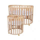 Waldin Oval krevetić 7u1 s madracem NATURALE | shoptok.hr