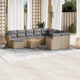 vidaXL 11-dijelni set vrtnih sofa od poliratana s jastucima bež | shoptok.hr