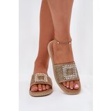 ARTIKER Women's Flat Sandals With Weaving And Decoration Beige | Shoptok.si